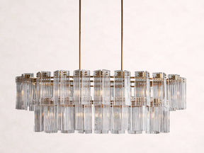Delsie Oval Tiered Chandelier 63'' 72"W