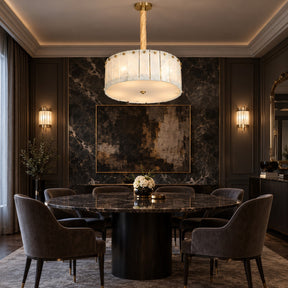 Modern Luxury stone Drum Chandelier