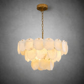 26" Natural Alabaster Round Chandelier