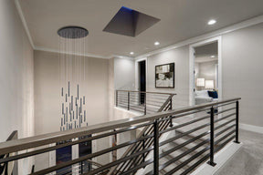 Brillia Round Two-Tone Tubular Pendant Light Chandelier - Merlin Lamps