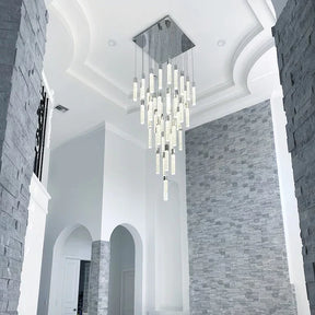 Modern Glacier Bubble Crystsal Sticks Chandelier in Gold/Chrome/Black Finish for Staircase/Foyer
