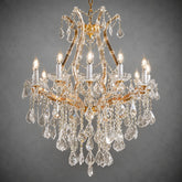 28.3" 12-Light Maria Theresa Crystal Chandelier - Gold