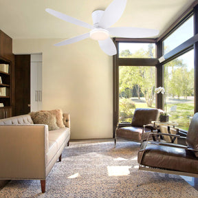 Indoor/Outdoor Recessed Black Ceiling Fan Light