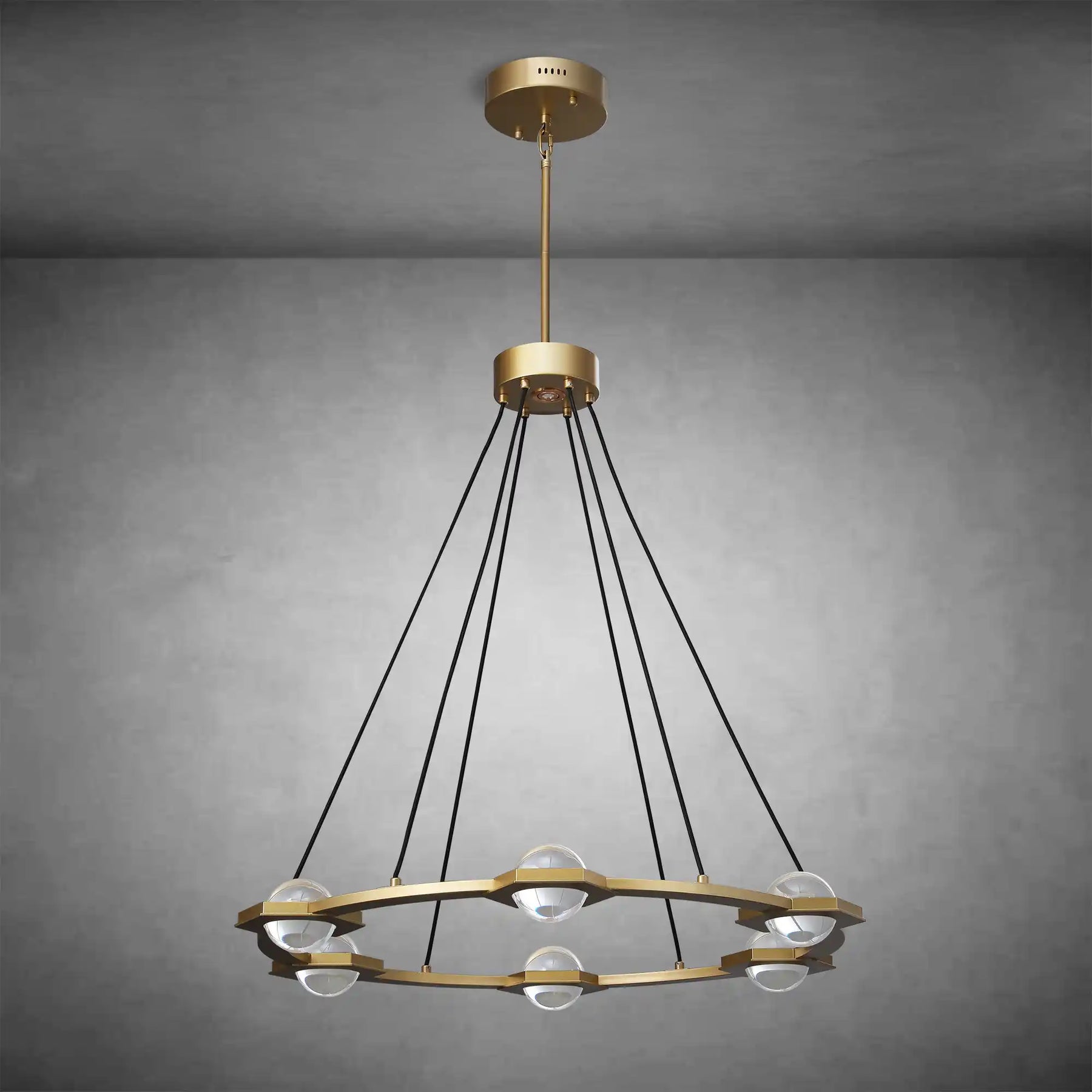 Planets Round Chandelier 48" LED Light