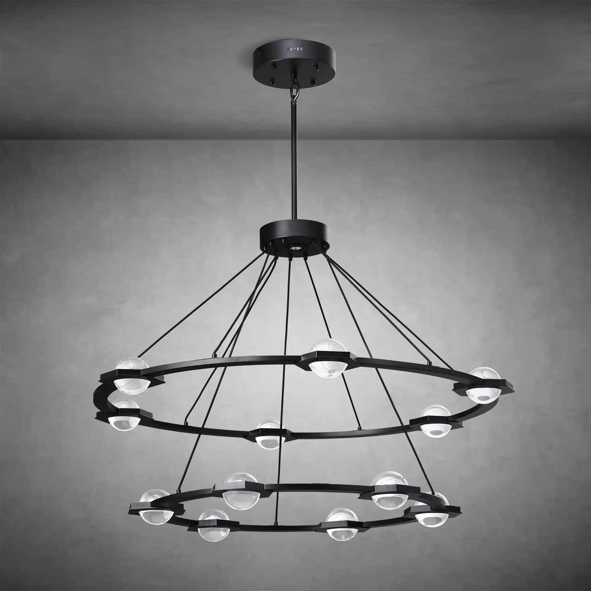 Planets 2-Tier Round Chandelier 48" LED Light