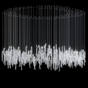 Luméa Organic Glass Tube Cluster Chandelier