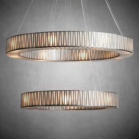 Jeunet 2-Tier Round Chandelier for Living Room
