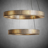 Jeunet 2-Tier Round Chandelier for Living Room