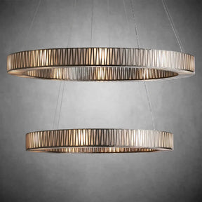 Jeunet 2-Tier Round Chandelier for Living Room