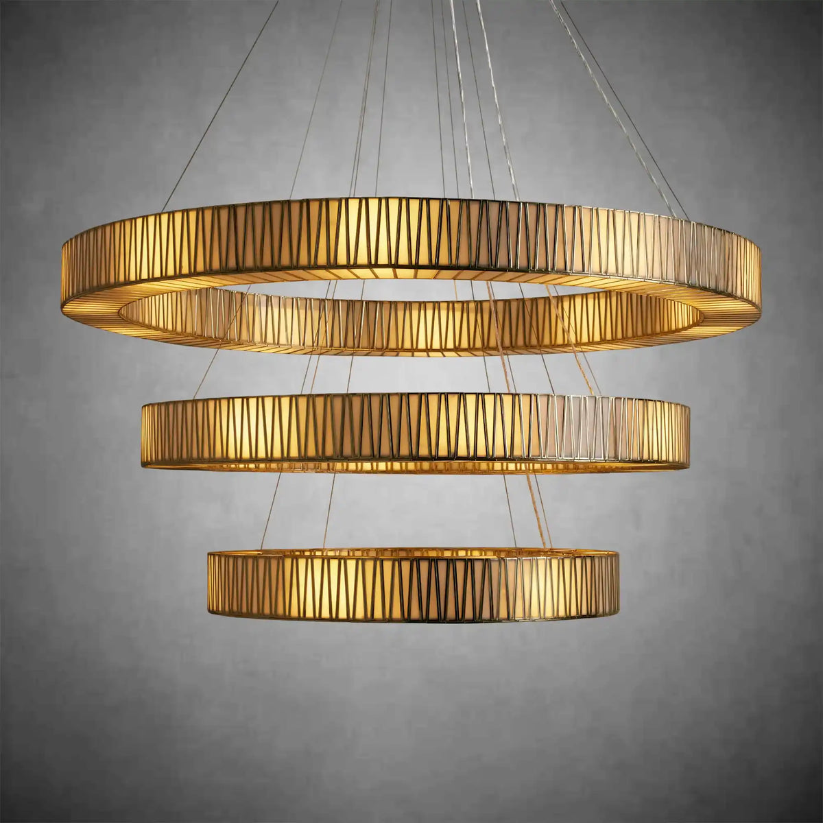 Junet 3-Tier Round Chandelier for Living Room