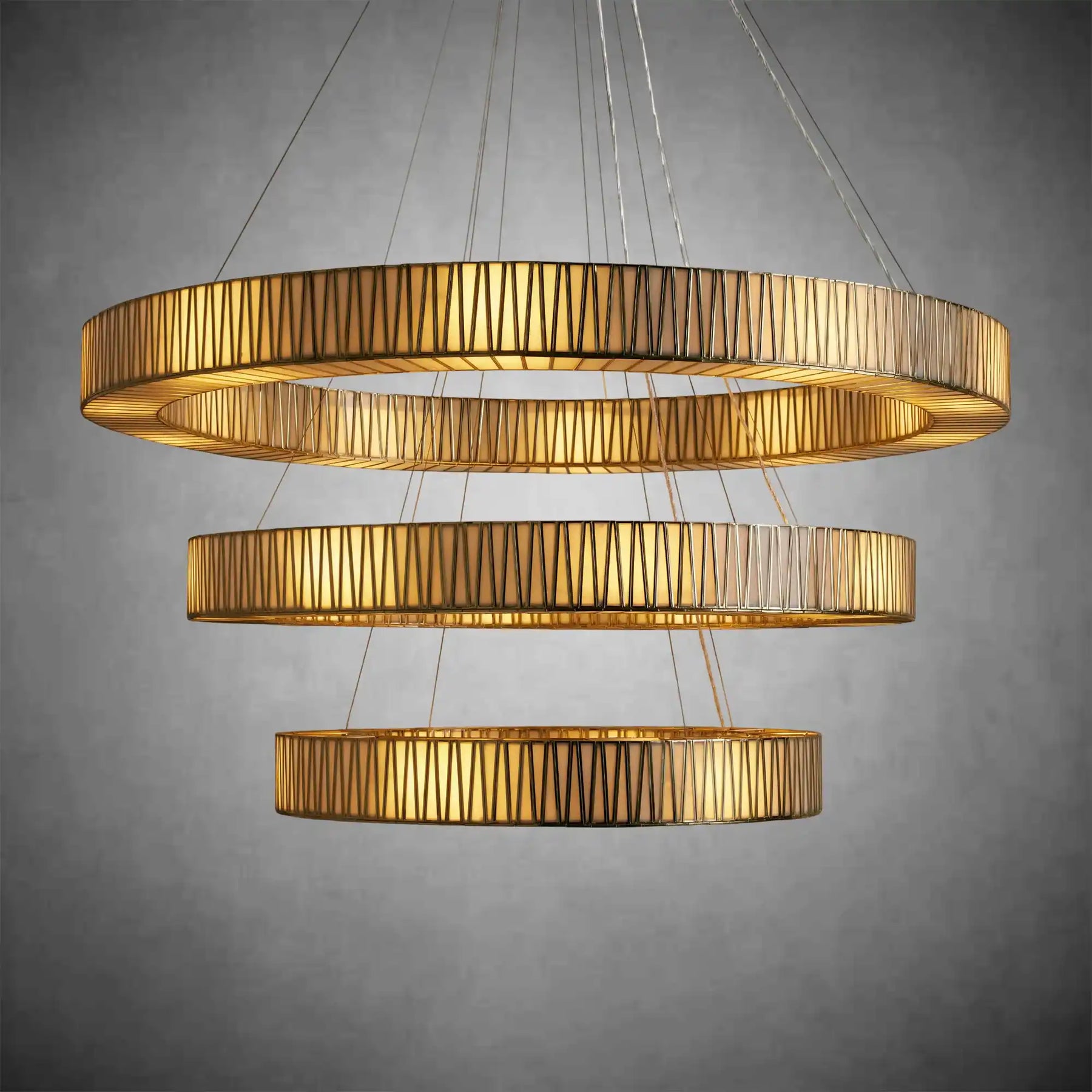 Junet 3-Tier Round Chandelier for Living Room
