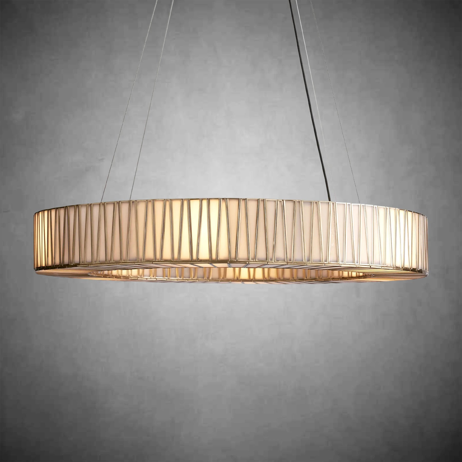 Jeunet Glass Round Chandelier 24" 36'' 42" 60''D