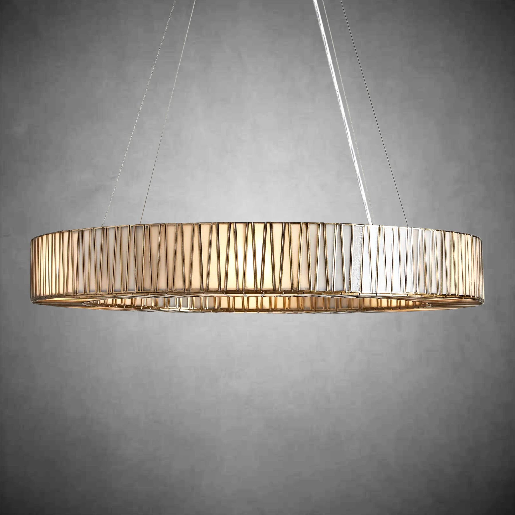 Jeunet Glass Round Chandelier 24" 36'' 42" 60''D