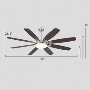 Zephyra Ceiling Fans with Lights 66"