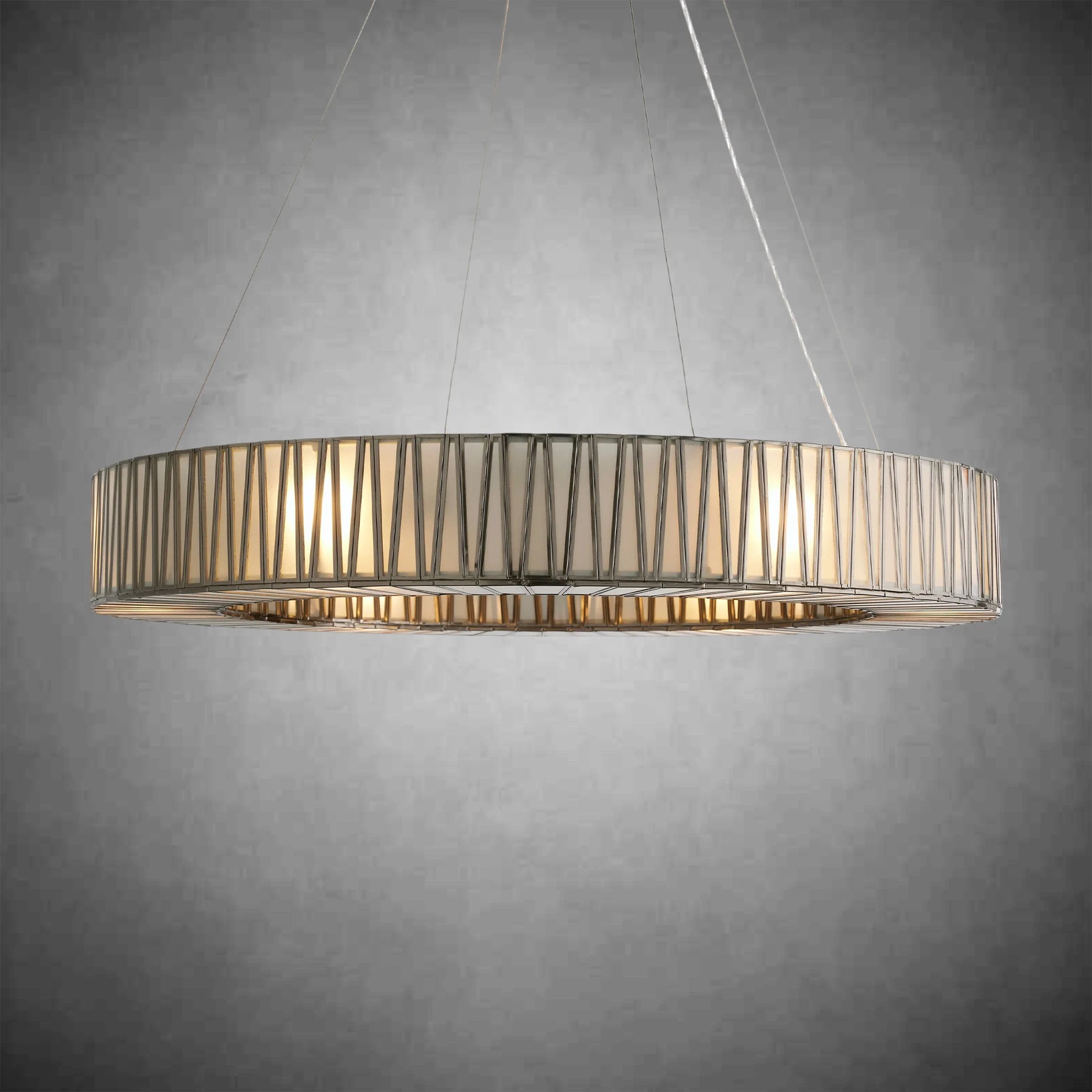 Jeunet Glass Round Chandelier 24" 36'' 42" 60''D