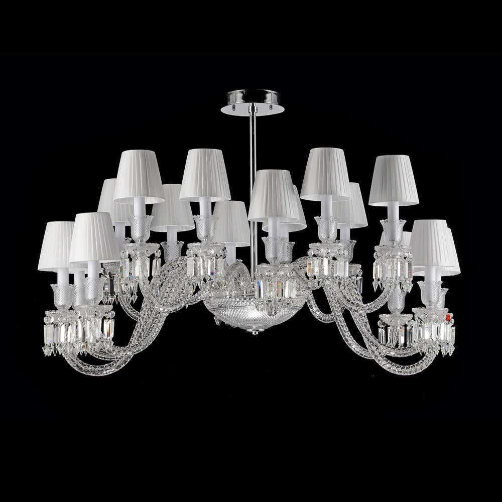 16 Lights Oval Baccarat Lighting with Lampshades