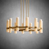 Nova Round Milk Glass Chandelier