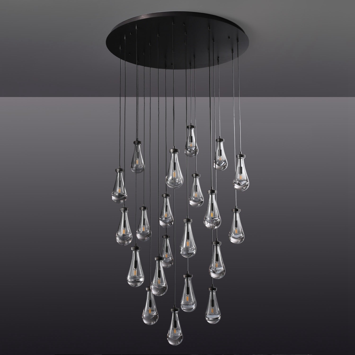 Modern Raindrop Chandelier D47" 21-Lights