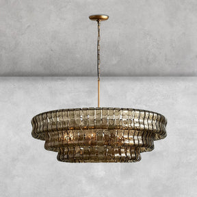 Ghiaccio Round Glass Chandelier