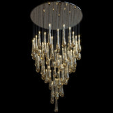 Aurelia Amber Teardrop Rain Glass Chandelier