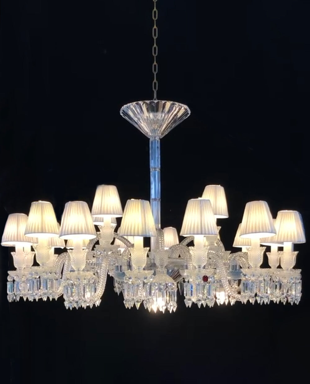Replica Paris Baccarat Chandelier High Quality Crystal Chandelier with 24 Lampshades