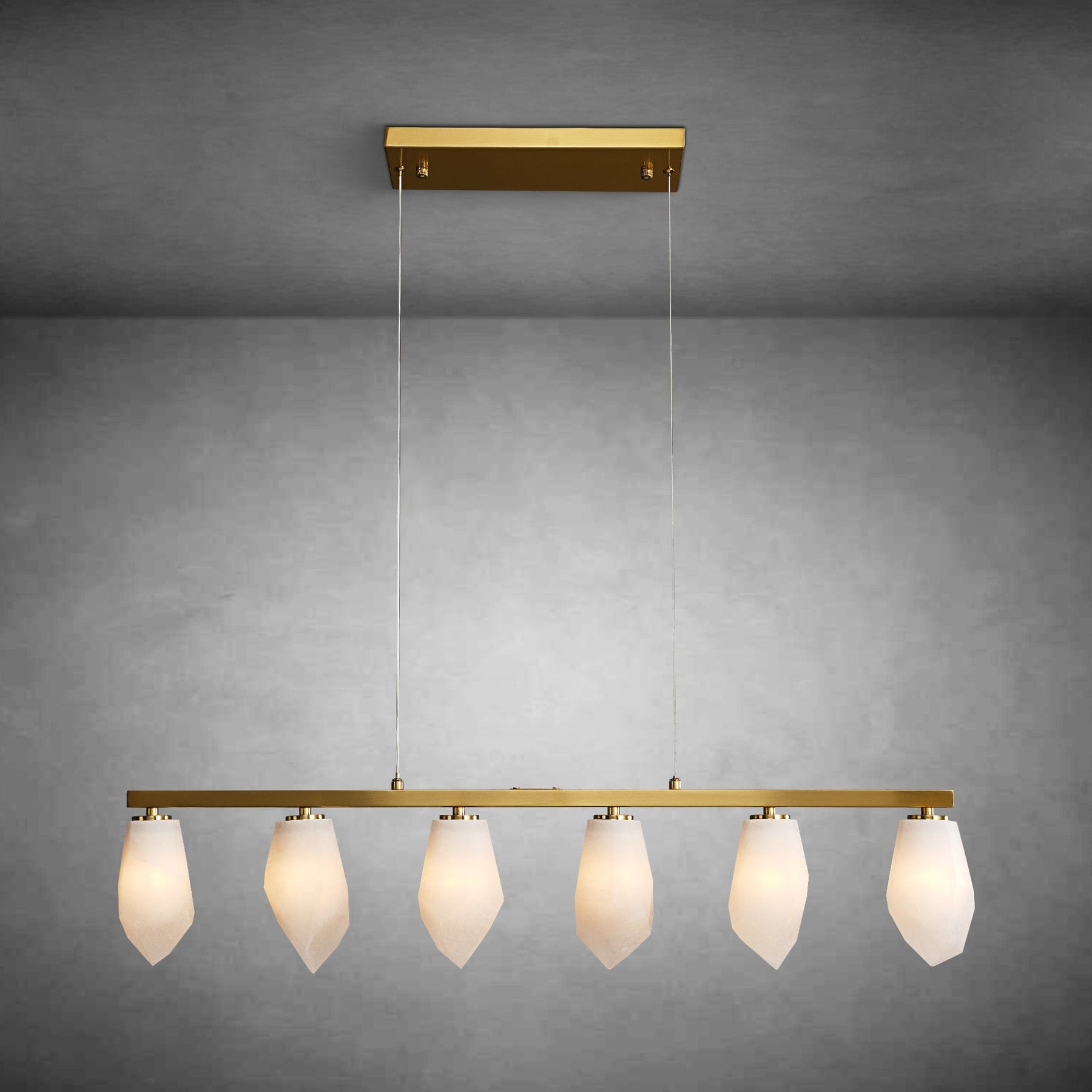 Diamond Alabaster Chandelier L39"