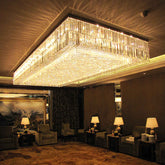 Large Rectangular banquet hall crystal chandelier