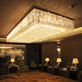 Large Rectangular banquet hall crystal chandelier