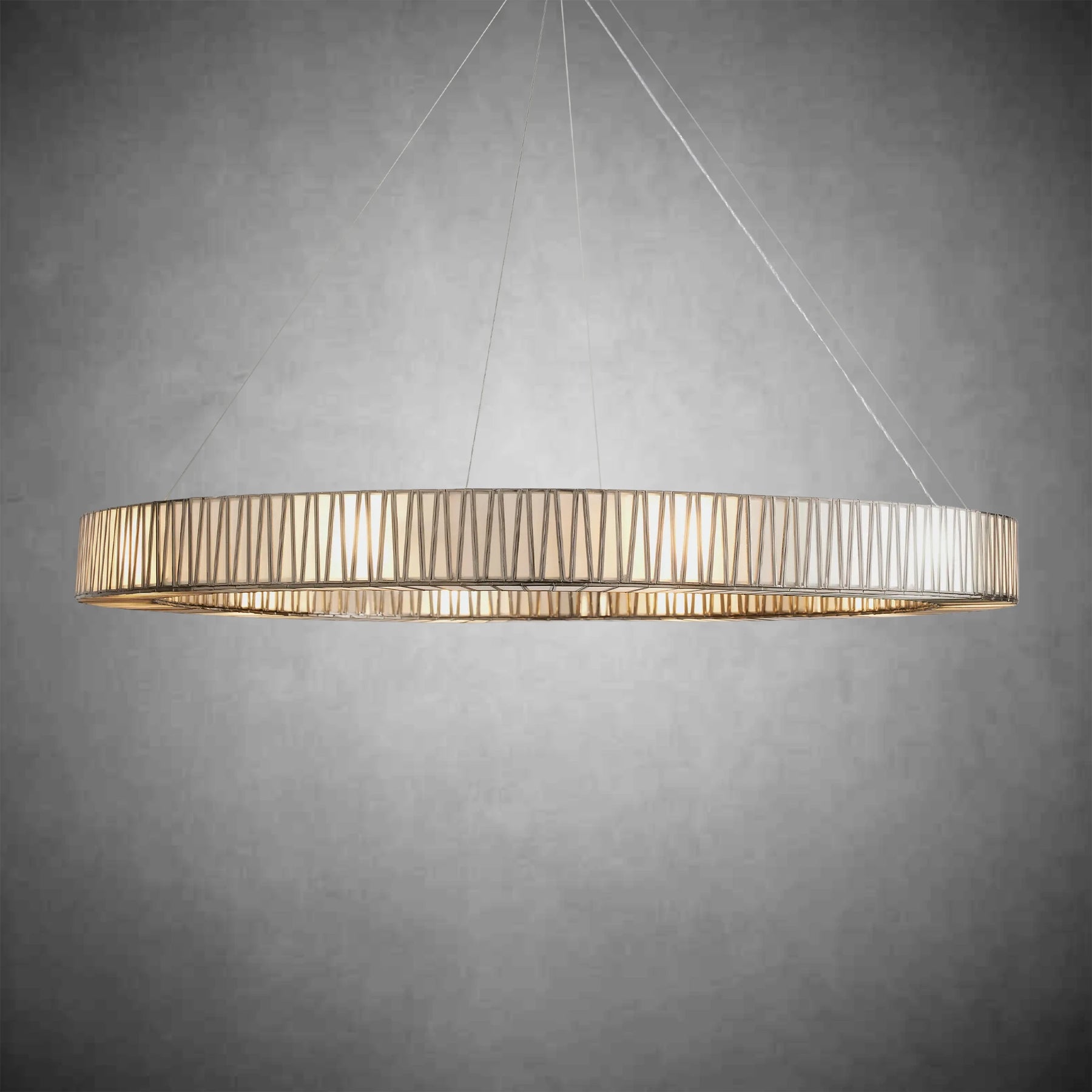 Jeunet Glass Round Chandelier 24" 36'' 42" 60''D