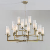 Three Tier Compass Alabaster Chandelier