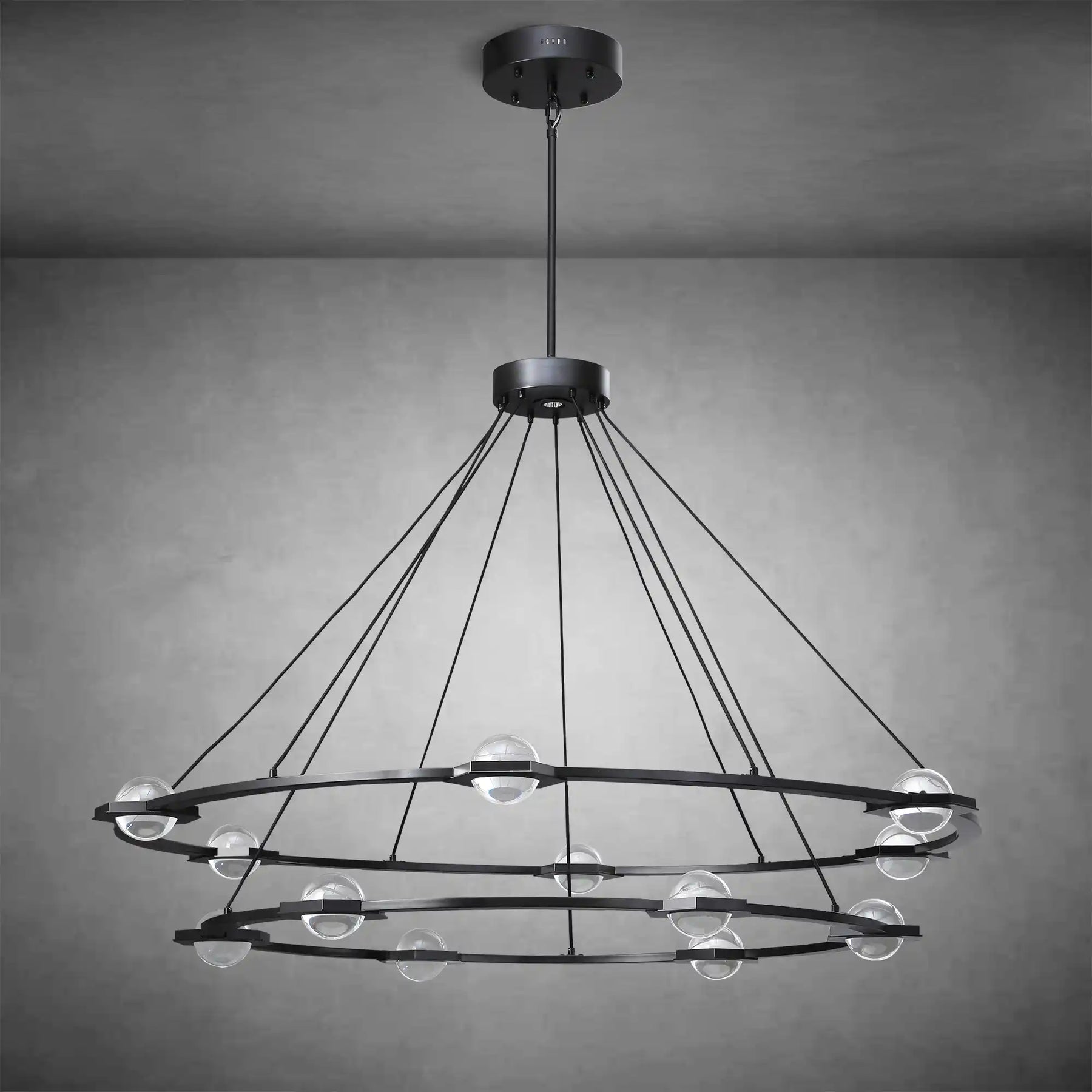 Planets 2-Tier Round Chandelier 60", Decoration Lamp
