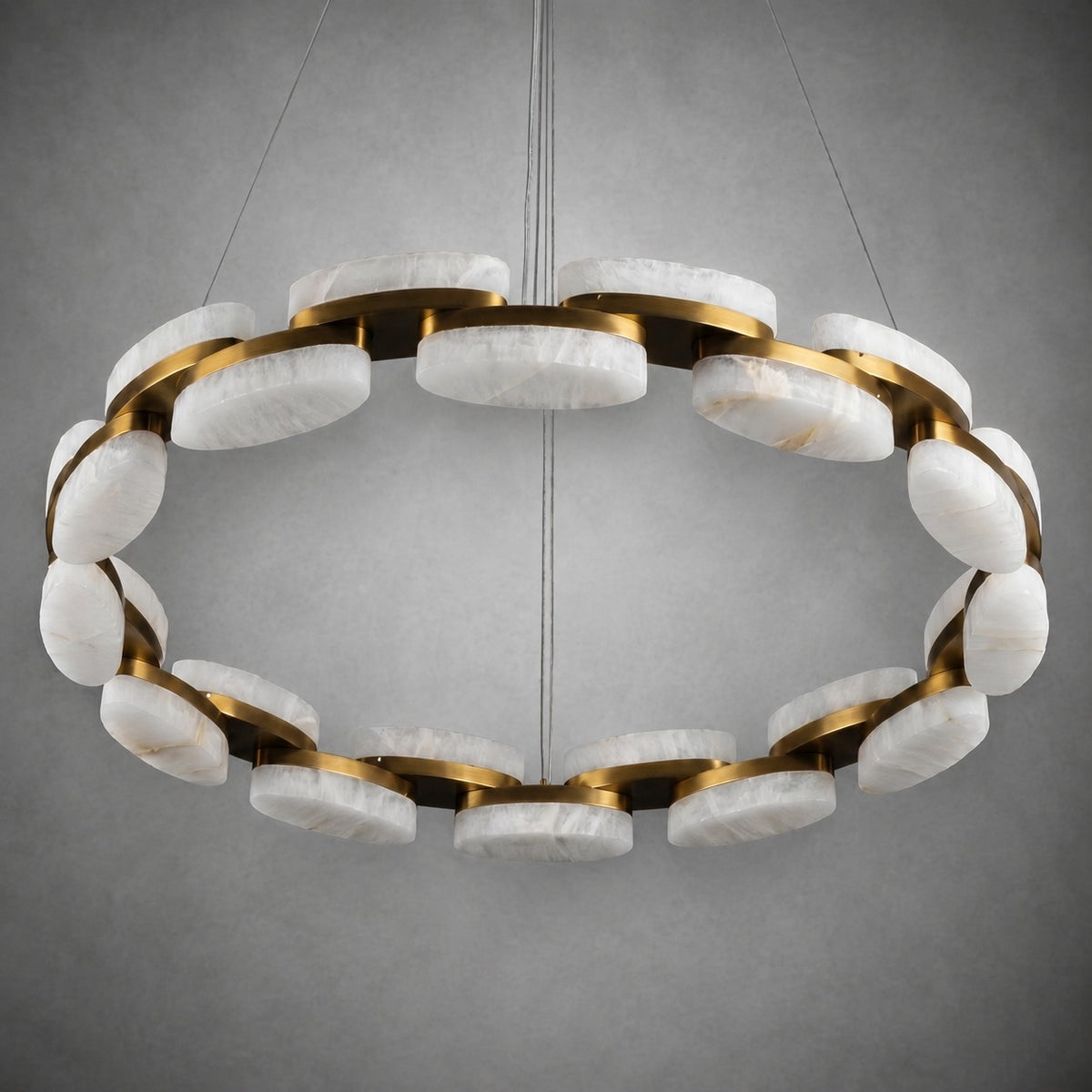 Amara Alabaster Round Ring Chandelier