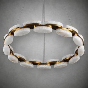 Amara Alabaster Round Ring Chandelier