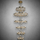 Pearl Net Modern Sculptural Ring Chandelier