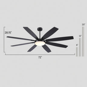 Zephyra Ceiling Fans with Lights 72"