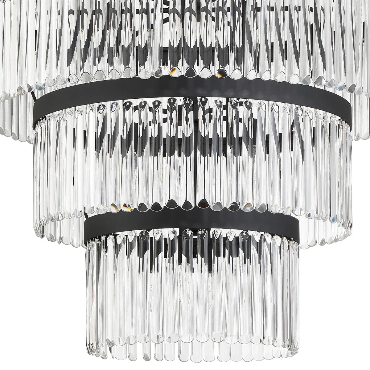 Emilie Crystal Waterfall Round 4-Tie Chandelier 22 Light 40"W