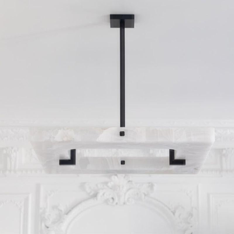 Glacera Square Alabaster Chandelier - Merlin Lamps