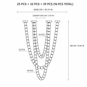 Chandelier Versailles Veil Cascading Crystal