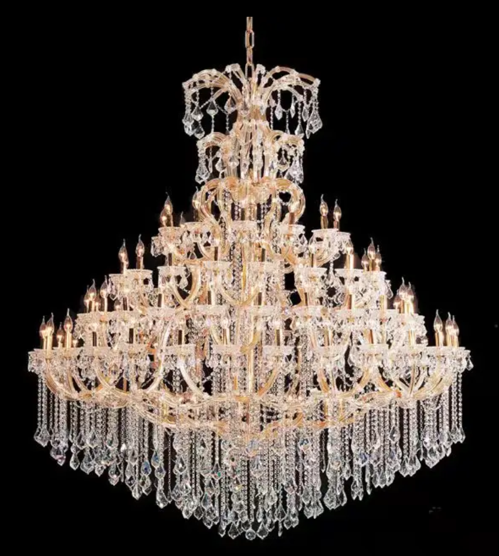 3 Pieces Extra Large Crystal Chandelier for Preeti