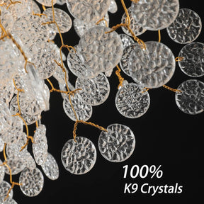 YUYI 30-Inch Modern Tree Branch Crystal Chandelier for Dining Rooms