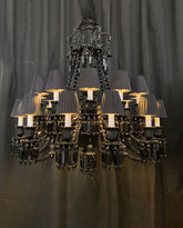 24 Lights Bacara Black Chandelier