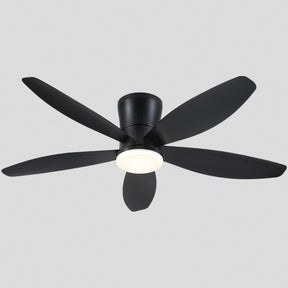 Indoor/Outdoor Recessed Black Ceiling Fan Light
