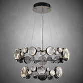Eclipse Two Ring Modern Crystal Chandelier