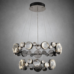 Eclipse Two Ring Modern Crystal Chandelier