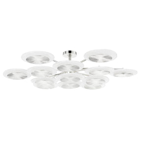 Merlin Lamps Ovo Ice Glass Round Chandelier 56.75"