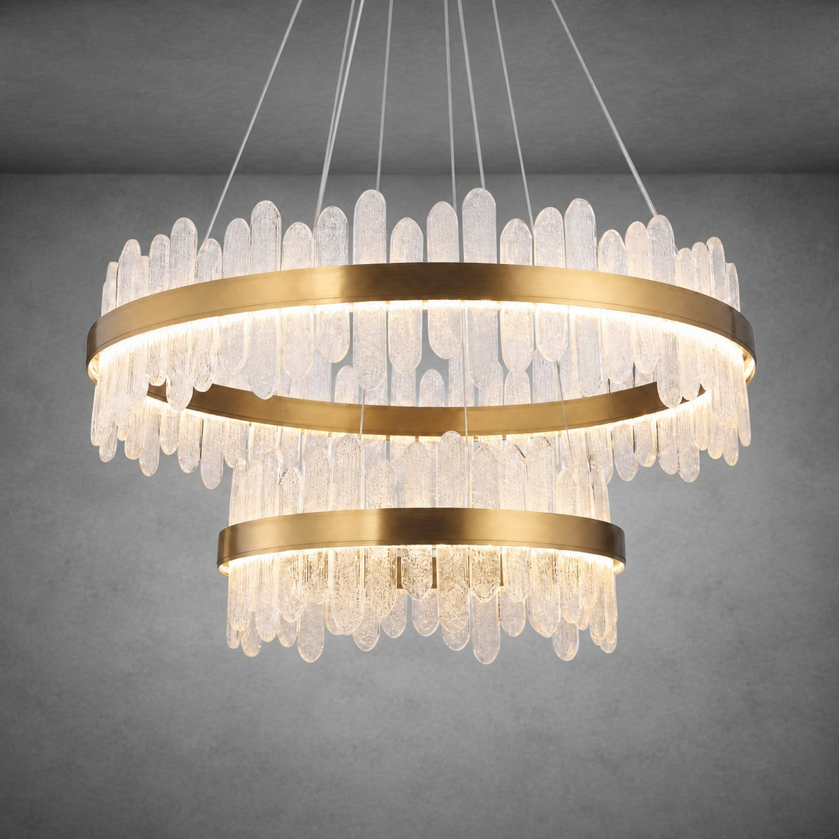 Bocciolo Handblown Duo Chandelier