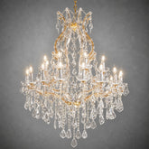 35.4" 24-Light Maria Theresa Crystal Chandelier - Gold