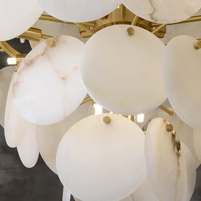 Alabaster Shell Brass Chandelier with 2/3/4/5/6 layer - Merlin Lamps