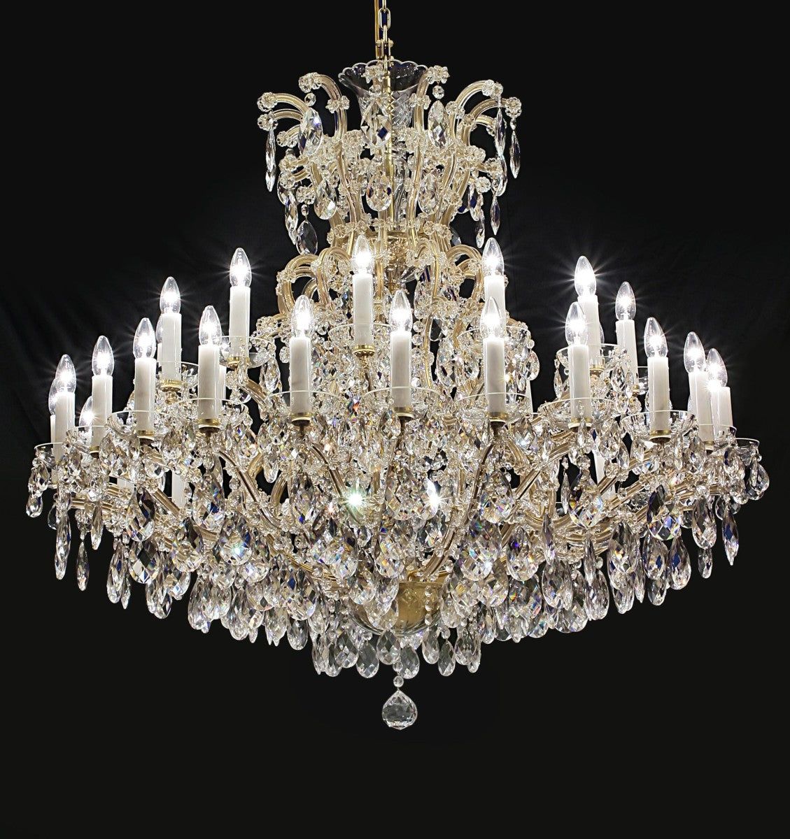 36 flames Maria Theresa crystal chandelier with crystal almonds