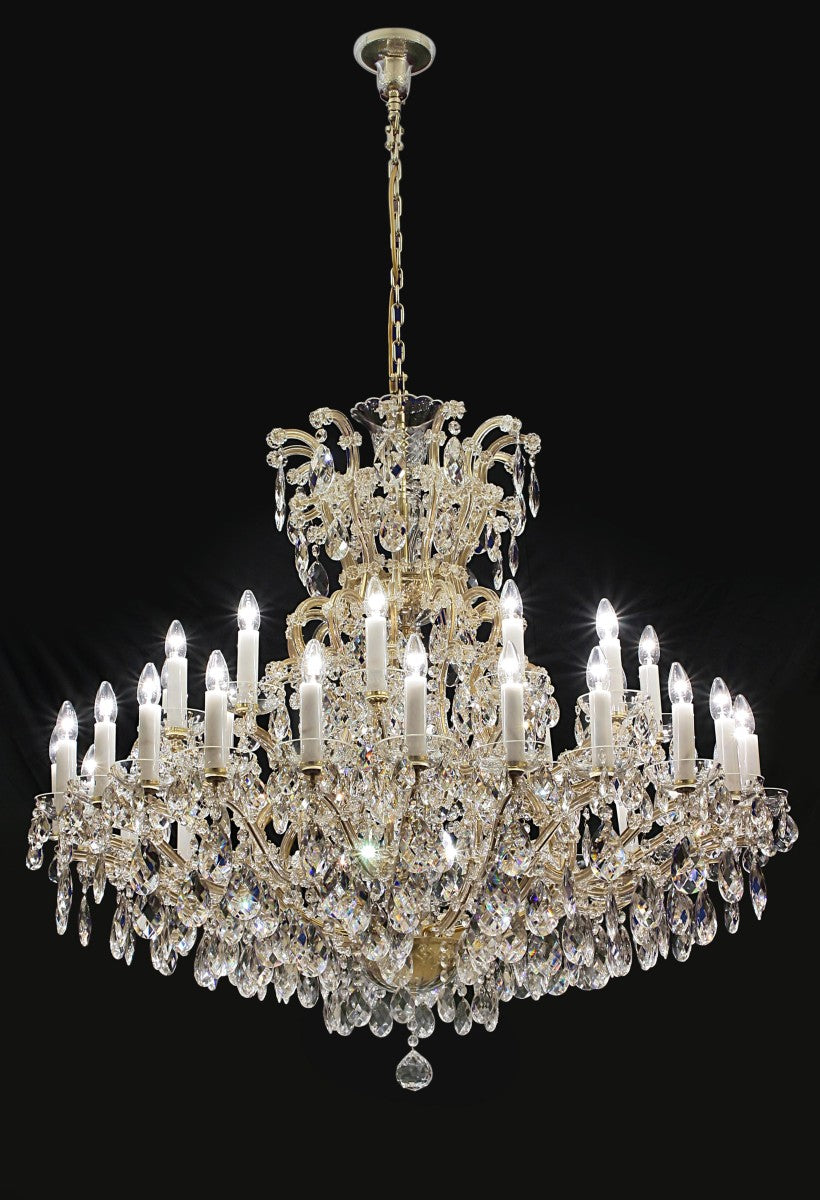 36 flames Maria Theresa crystal chandelier with crystal almonds